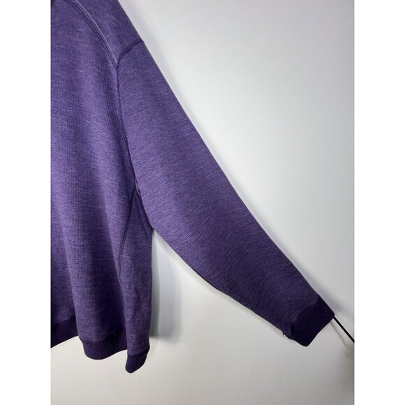 Tommy Bahama Flip Side Twill Reversible Half‑Zip Sweater Men’s 2XL Purple - Picture 6 of 12